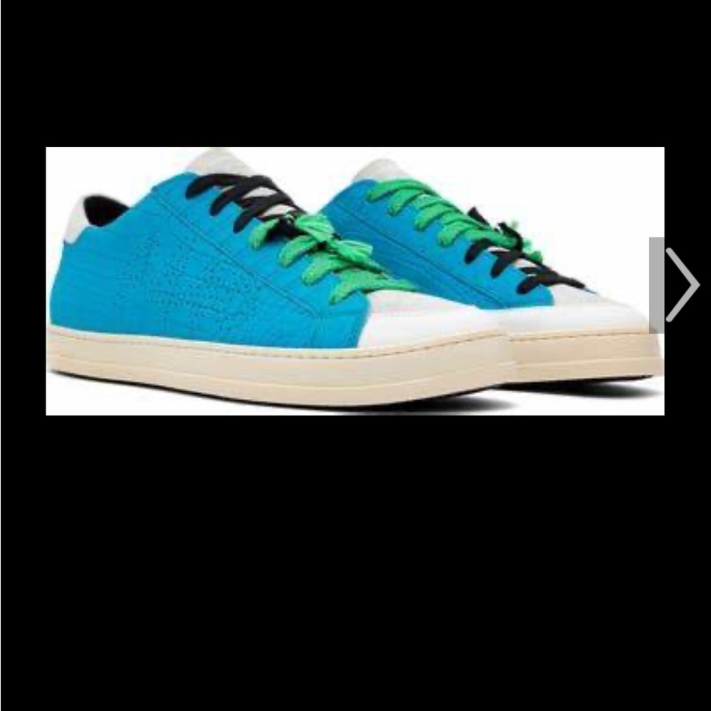 P448 Jane Low Top Sneakers Blue Suede Leather EU 40 US 9 9.5 Italy